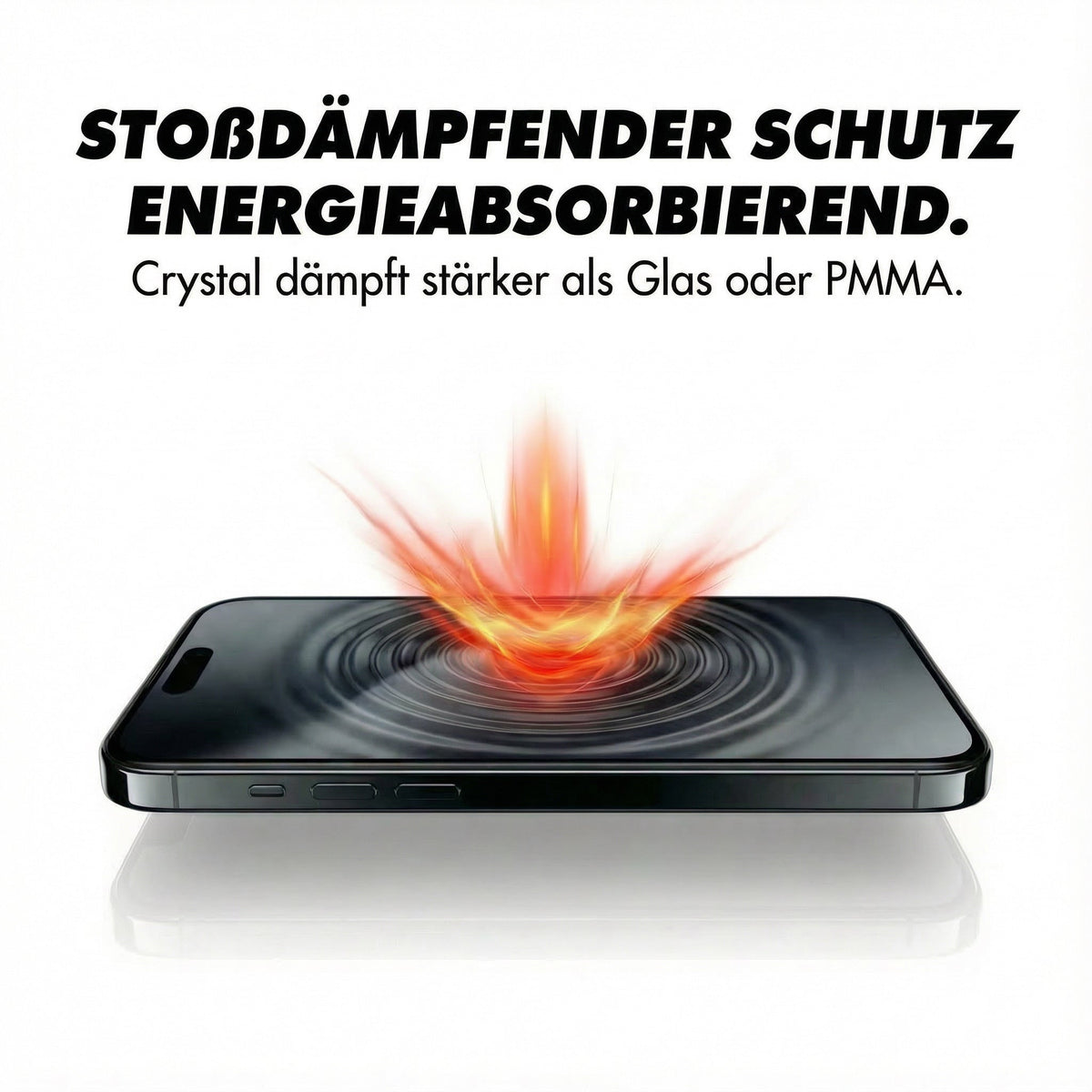 Stoßabsorbierend statt splitternd: Crystal fängt den Aufprall ab