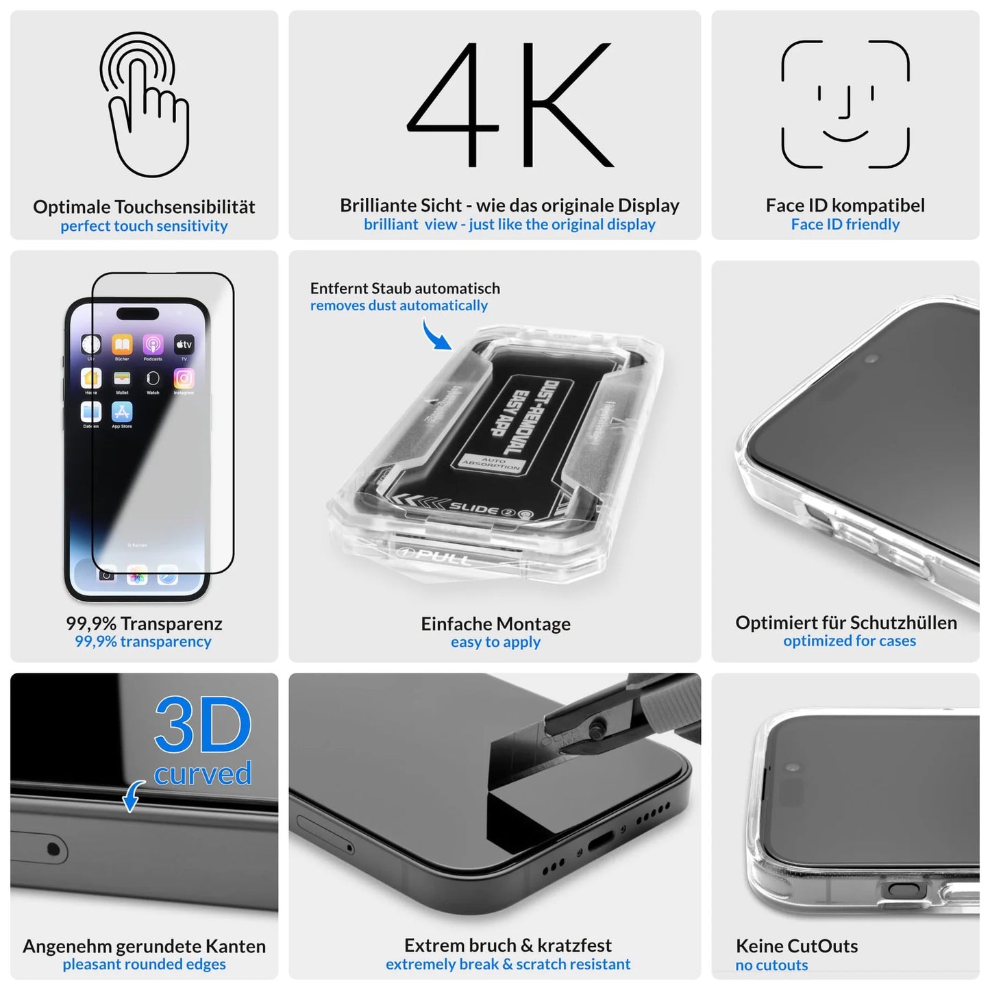 Saphir Panzerglas - iPhone 16